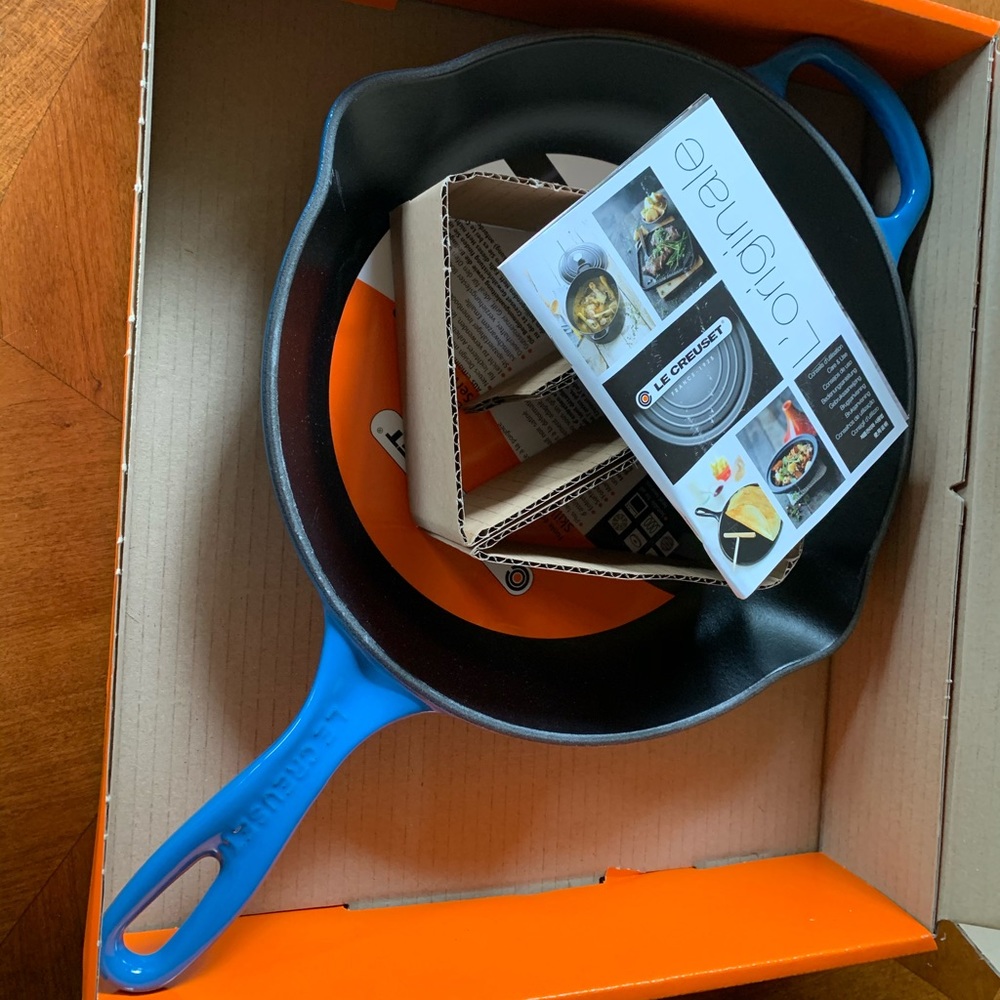***Sold***Le Creuset Skillet Marseille Blue